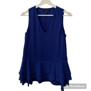 Banana Republic Royal Blue Ruffle Tank Top - XS